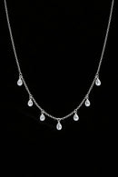 COLAR NT CRISTAL GOTA PRATA 925