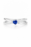 ANEL FORMATURA CORAÇÃO PRATA 925