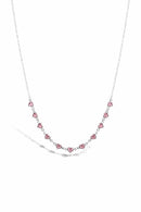 COLAR NT CRISTAL CORAÇÃO PRATA 925