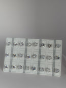 CARTELA COM 12 PARES DE BRINCO ZIRCONIA REDONDO