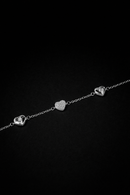 PULSEIRA 3 CORAÇÕES BOLEADA PRATA 925