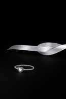 ANEL TRANÇADO CORAÇÃO PRATA 925