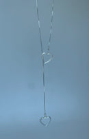 COLAR GRAVATA CORAÇAO PRATA 925