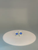 BRINCO TREVO AZUL PRATA 925