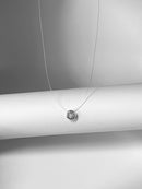 COLAR NYLON COM PONTO DE LUZ PRATA 925