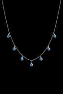 COLAR NT OLHO GREGO AZUL PRATA 925