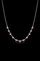 COLAR NT CRISTAL CORAÇÃO PRATA 925