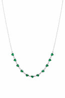 COLAR NT CRISTAL CORAÇÃO PRATA 925